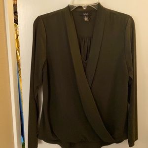 ALFANI Women’s Long Sleeves Surplice Long Back Tops